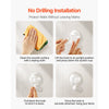 VEVOR Suction Cup Hooks 6 Pack, 2.76 x 3.54 x 1.57 inch, 10 LBS Max Load Clear Shower Suction Cups, Strong and Reusable Heavy Duty Wall Holder, for Loofah, Towel, Glass, Window, Kitchen, Bathroom