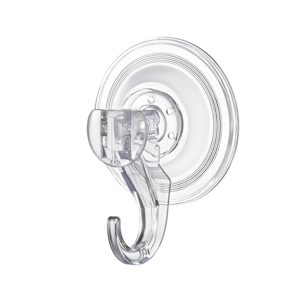 VEVOR Suction Cup Hooks 6 Pack, 2.76 x 3.54 x 1.57 inch, 10 LBS Max Load Clear Shower Suction Cups, Strong and Reusable Heavy Duty Wall Holder, for Loofah, Towel, Glass, Window, Kitchen, Bathroom