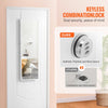 VEVOR Mirror Jewelry Cabinet, 47.05-Inch Tall Lockable Jewelry Cabinet Armoire with Full-Length Mirror, Wall or Door Mounted Jewelry Mirror Organizer with LED Interior Lights and Velvet Lining, White