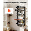 VEVOR Gun Rack Wall Mount, Heavy Duty Steel, Indoor Rifle Shotgun Rack with Magazine Holder, MOLLE Panel, Gun Accessories Display Storage Holder, Hold Up to 5 Rifles or Shotguns, for Tactical Gear
