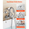VEVOR Clawfoot Tub Faucet, Wall-Mounted Bathtub Faucets with Handheld Shower, Polished Chrome Clawfoot Tub Filler Faucet Shower Kit with 59" Long Hose & Gooseneck Spout, Modern & Vintage for Bathtubs