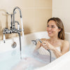 VEVOR Clawfoot Tub Faucet, Wall-Mounted Bathtub Faucets with Handheld Shower, Polished Chrome Clawfoot Tub Filler Faucet Shower Kit with 59" Long Hose & Gooseneck Spout, Modern & Vintage for Bathtubs