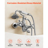 VEVOR Clawfoot Tub Faucet, Wall Mount Bathtub Faucets with Handheld Shower, Vintage Polished Chrome Clawfoot Tub Filler Faucet Shower Kit with Adjustable Swing Arms & 360° Rotation Spout for Bathtubs