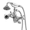 VEVOR Clawfoot Tub Faucet, Wall Mount Bathtub Faucets with Handheld Shower, Vintage Polished Chrome Clawfoot Tub Filler Faucet Shower Kit with Adjustable Swing Arms & 360° Rotation Spout for Bathtubs