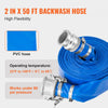 VEVOR Suction Hose Kit for Water Pump, with 2 in x 50 ft Blue Backwash Hose, 20 ft Green Suction Hose, and Steel Round Hole Strainer, Camlocks, Clamps, Cam & Groove Adapter, for Multiple Purposes