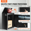 VEVOR Package Delivery Boxes for Outside 15.4" x 10.6" x 20.5", Galvanized Steel Wall Mount Mailbox with Coded Lock, Anti-Theft Baffle, IPX3 Waterproof Lockable Large Mail Box for Porch, Curbside
