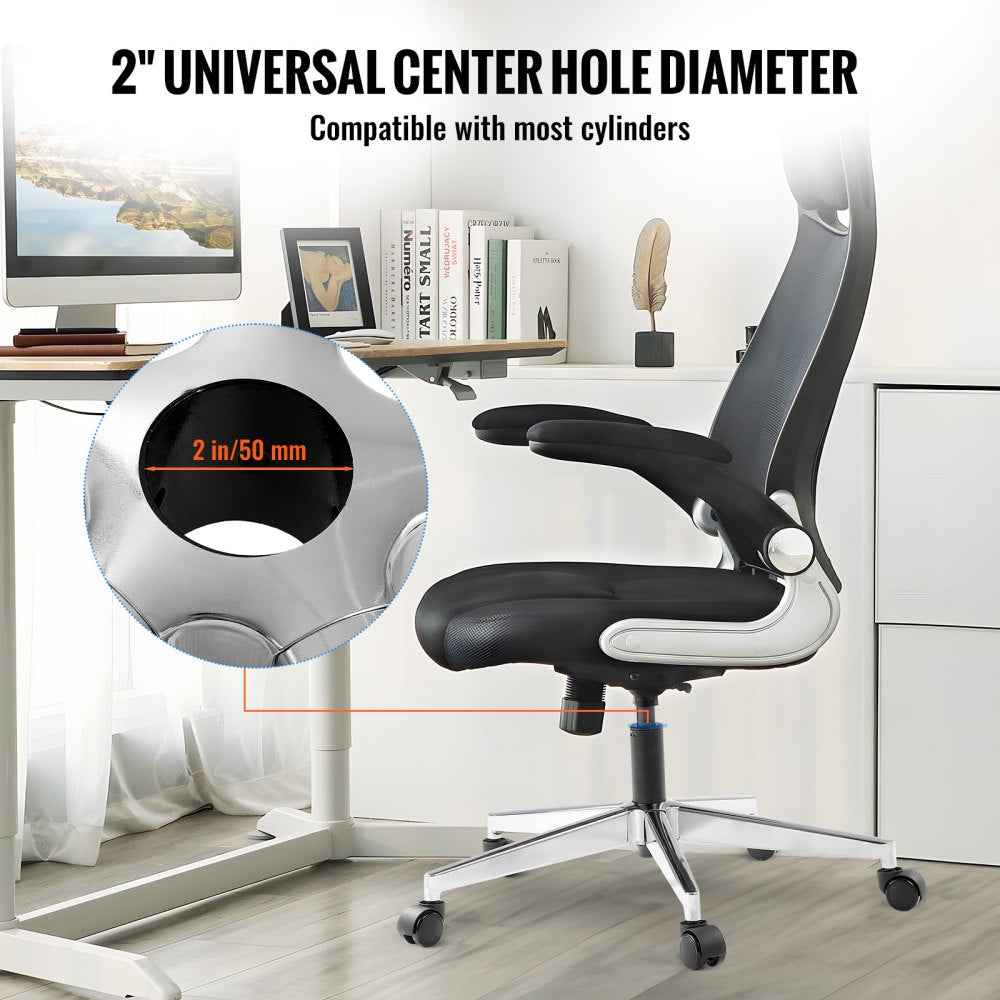 VEVOR Office Chair Base Replacement, 28", 2500 lbs Static Load Capacity, Heavy Duty Universal Computer Desk Chair Stool Base Part with Reinforced Metal Legs, Desk Chair Base Replacement Parts, Silver