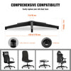 VEVOR Office Chair Base Replacement, 28", 2500 lbs Static Load Capacity, Heavy Duty Universal Computer Desk Chair Stool Base Part with Reinforced Metal Legs, Desk Chair Base Replacement Parts, Black