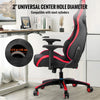 VEVOR Office Chair Base Replacement, 28", 2500 lbs Static Load, Heavy Duty Universal Computer Desk Chair Stool Base Part with 5 Casters and Reinforced Legs, Desk Chair Base Replacement, Black + Red
