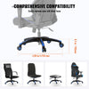 VEVOR Office Chair Base Replacement, 28", 2500 lbs Static Load, Heavy Duty Universal Computer Desk Chair Stool Base Part with 5 Casters and Reinforced Legs, Desk Chair Base Replacement, Black + Blue