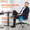 VEVOR Office Chair Base Replacement, 28", 2500 lbs Static Load, Heavy Duty Universal Computer Desk Chair Stool Base Part with 5 Casters and Reinforced Legs, Desk Chair Base Replacement, Black + White