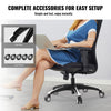 VEVOR Office Chair Base Replacement, 28", 2500 lbs Static Load, Heavy Duty Universal Computer Desk Chair Stool Base Part with 5 Casters and Reinforced Legs, Desk Chair Base Replacement, Black + White