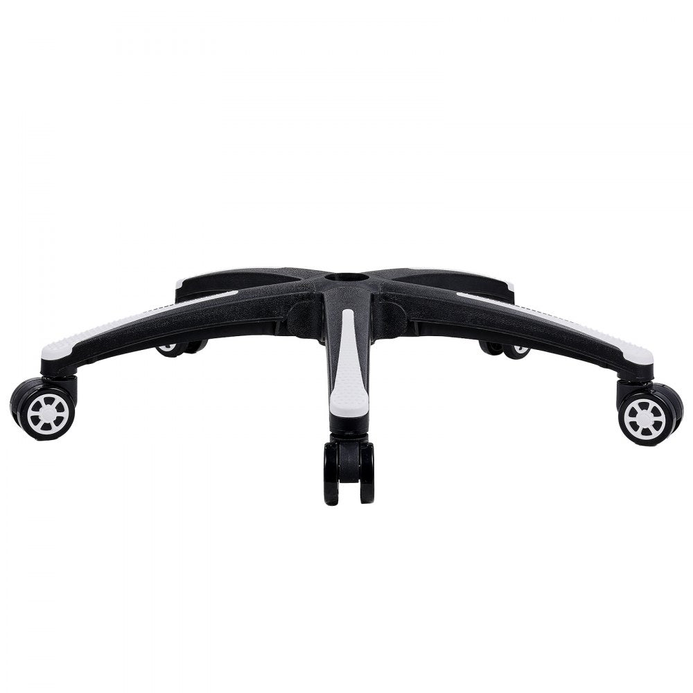 VEVOR Office Chair Base Replacement, 28", 2500 lbs Static Load, Heavy Duty Universal Computer Desk Chair Stool Base Part with 5 Casters and Reinforced Legs, Desk Chair Base Replacement, Black + White