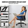 VEVOR Office Chair Base Replacement, 28", 2500 lbs Static Load, Heavy Duty Universal Computer Desk Chair Stool Base Part with 5 Casters, Gas Cylinder & Seat Plate, Desk Chair Base Replacement, Black
