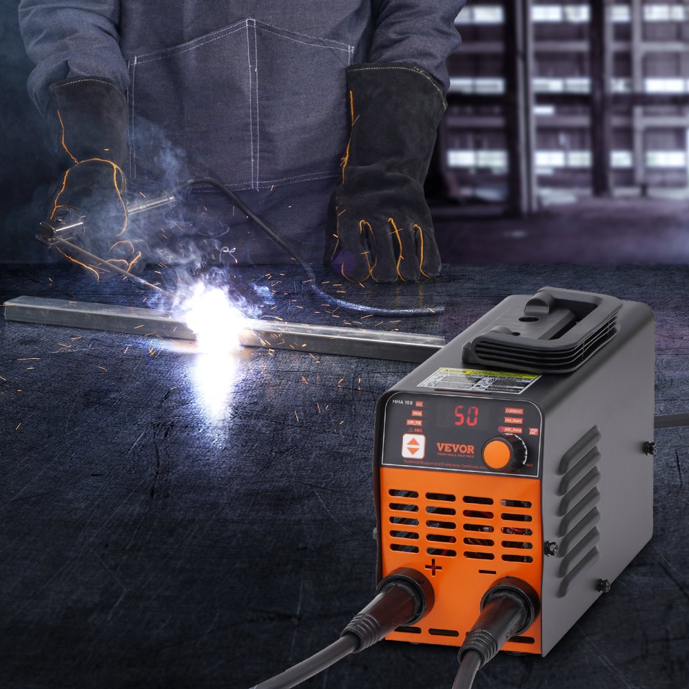 VEVOR Stick Welder, 160A ARC/Lift TIG 2-IN-1 Welding Machine with IGBT Inverter 110V/220V Portable MMA Welder Machine with Hot Start, Arc force and Anti-Stick