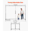 VEVOR Backdrop Stand with Wheels, 7 x 10 ft Adjustable Photo Backdrop Stand Kit, Moveable Background Backdrop Stand, Heavy Duty Projector Screen Stand, for Wedding, Photo Studio & Party