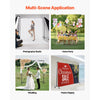 VEVOR Backdrop Stand with Wheels, 7 x 10 ft Adjustable Photo Backdrop Stand Kit, Moveable Background Backdrop Stand, Heavy Duty Projector Screen Stand, for Wedding, Photo Studio & Party