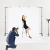 VEVOR Backdrop Stand with Wheels, 7 x 10 ft Adjustable Photo Backdrop Stand Kit, Moveable Background Backdrop Stand, Heavy Duty Projector Screen Stand, for Wedding, Photo Studio & Party