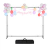 VEVOR Backdrop Stand with Wheels, 7 x 10 ft Adjustable Photo Backdrop Stand Kit, Moveable Background Backdrop Stand, Heavy Duty Projector Screen Stand, for Wedding, Photo Studio & Party