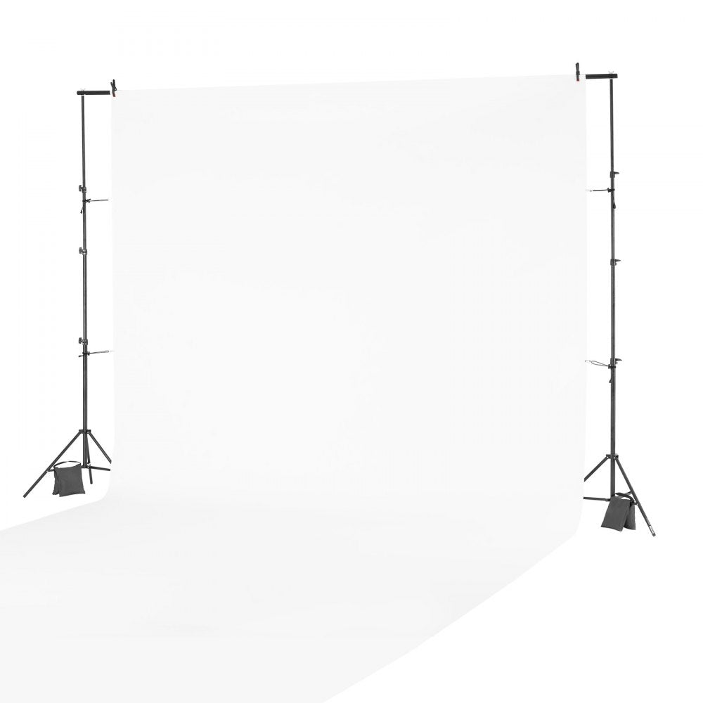 VEVOR Backdrop Stand, 10 x 10 ft Adjustable Photo Backdrop Stand Kit, Portable Background Backdrop Stand with 4 Crossbars, Heavy Duty Projector Screen Stand, for Wedding, Photo Video Studio & Party