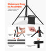 VEVOR Backdrop Stand, 6.5 x 10 ft Adjustable Photo Backdrop Stand Kit, Portable Background Backdrop Stand with 5 Crossbars, Heavy Duty Projector Screen Stand, for Wedding, Photo Video Studio & Party