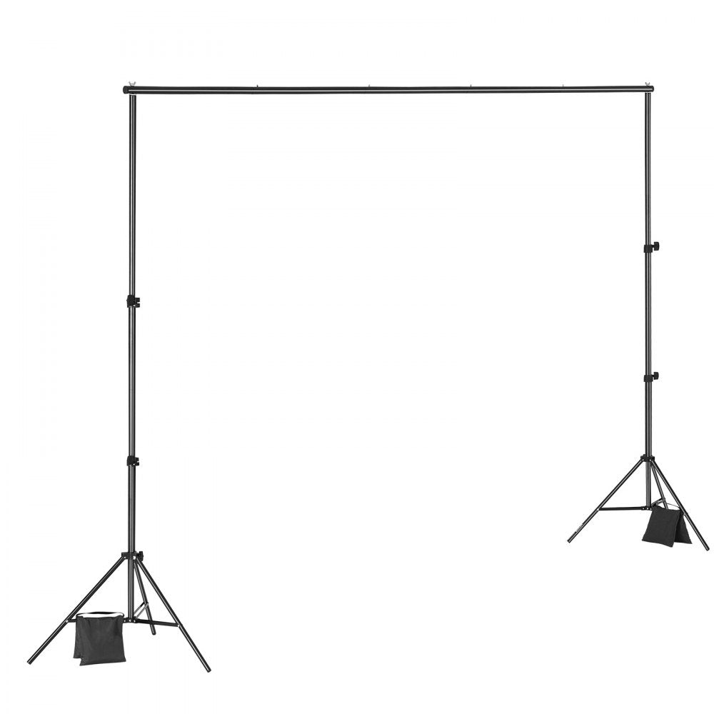 VEVOR Backdrop Stand, 6.5 x 10 ft Adjustable Photo Backdrop Stand Kit, Portable Background Backdrop Stand with 5 Crossbars, Heavy Duty Projector Screen Stand, for Wedding, Photo Video Studio & Party