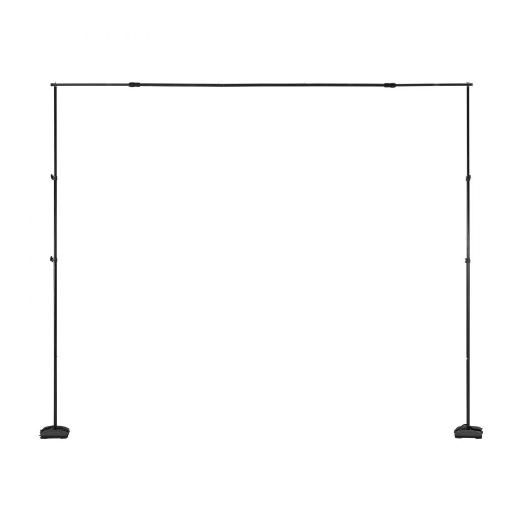 VEVOR Backdrop Stand, 8.5 x 10 ft Adjustable Photo Backdrop Stand Kit, Portable Background Backdrop Stand with 7 Crossbars, Heavy Duty Projector Screen Stand, for Wedding, Photo Video Studio & Party