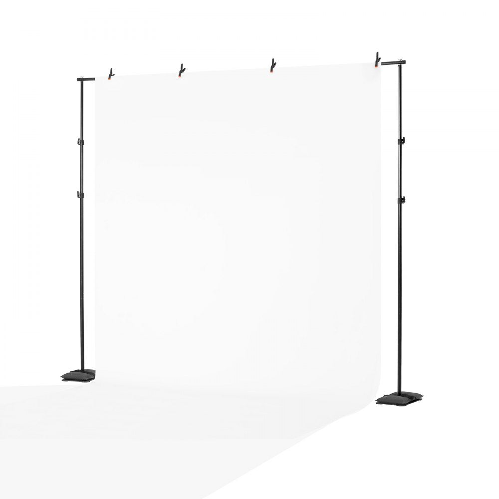 VEVOR Backdrop Stand, 8.5 x 10 ft Adjustable Photo Backdrop Stand Kit, Portable Background Backdrop Stand with 7 Crossbars, Heavy Duty Projector Screen Stand, for Wedding, Photo Video Studio & Party