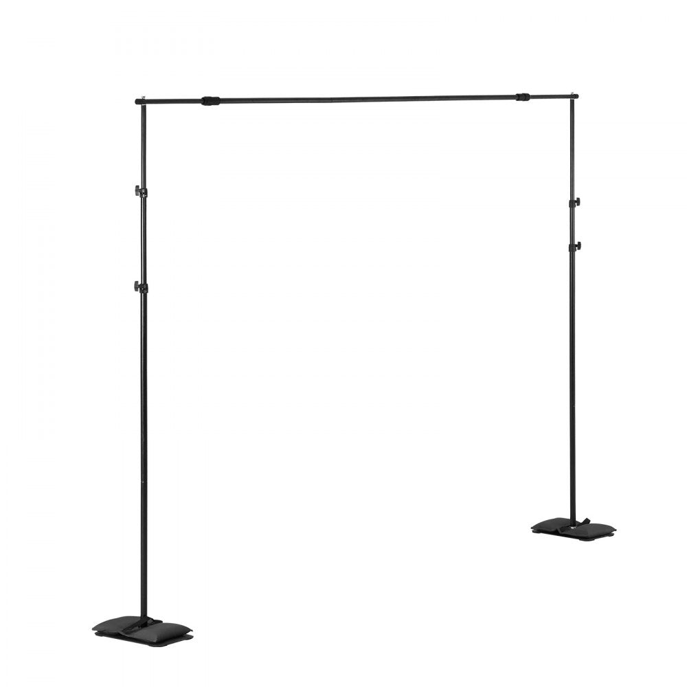 VEVOR Backdrop Stand, 8.5 x 10 ft Adjustable Photo Backdrop Stand Kit, Portable Background Backdrop Stand with 7 Crossbars, Heavy Duty Projector Screen Stand, for Wedding, Photo Video Studio & Party