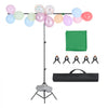 VEVOR Backdrop Stand, 5 x 6.5 ft Adjustable Photo Backdrop Stand Kit, Portable Background Backdrop Stand with 3 Crossbars, Heavy Duty Projector Screen Stand, for Wedding, Photo Video Studio & Party