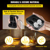 VEVOR Skull Ice Cube Tray, 4-Grid Skull Ice Ball Maker, Flexible Black Silicone Ice Tray with Lid & Funnel, Funny Skull Ice Cubes 1.6"x1.8" Each for Beverage, Chocolate, etc. on Parties & Holidays