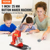 VEVOR Button Maker Machine, 25mm (1 inch) Badge Punch Press Kit, Children DIY Gifts Pin Maker, Button Making Supplies with 500pcs Button Parts & Circle Cutter & Magic Book