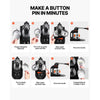 VEVOR Button Maker Machine 3" / 75mm Pin Maker 500pcs Button Parts Black, with Circle Cutter, Magic Book, and Hex Wrenches, Ergonomic Handle, for DIY Badges, Pins, Fridge Magnets and Key Chains