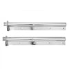 VEVOR Chrome Straight Spring Loaded Mud Flap Hangers, 1-1/8" Bolt Spacing Mudflap Hangers for Semi Trucks, 1 Pair Heavy Duty Semi Truck Mud Flap Hanger Set with Reflective Strips, Silver