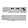 VEVOR Stainless Steel Mud Flap Hangers with Light Cutouts, 2-1/2" Bolt Spacing, Spring Loaded Mudflap Hangers for Semi Trucks, 1 Pair Heavy Duty Semi Truck Mud Flap Hanger Set, Silver