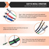 VEVOR 15FT Semi Truck Air Lines Kit with 2PCS Glad Hands, 3-in-1 Air Hoses & 7 Way ABS Electric Power Line, with 2PCS Gladhand Handles, 4PCS Seals and Tender Spring Kit for Semi Truck Trailer Tractor