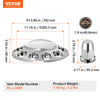 VEVOR Front Axle Wheel Covers, Dome Axle Cover for Semi Truck, ABS Electroplate Rust-Resistant Lug Nut Covers, Universal Fit, Installation Tool Included, Complete Axle Cover Combo Kit
