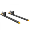 VEVOR Pallet Forks, 4000 lbs 60 in Clamp-On Pallet Forks Yellow Tips Fixed, Front Loader Attachment for Tractor, Skid Steer, Loader Bucket, Agriculture, and Farm Use, Heavy-Duty Steel Bucket Fork