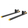 VEVOR Pallet Forks, 4000 lbs 60 in Clamp-On Pallet Forks Yellow Tips Fixed, Front Loader Attachment for Tractor, Skid Steer, Loader Bucket, Agriculture, and Farm Use, Heavy-Duty Steel Bucket Fork