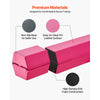 VEVOR 8FT Folding Balance Beam for Kids, 200LBS Stable Support Gymnastics Floor Beam with Non-Slip Mats, Gymnastics Training Equipment with Anti-Slip Bottom and Carrying Bag for Home Gym, Pink