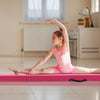 VEVOR 8FT Folding Balance Beam for Kids, 200LBS Stable Support Gymnastics Floor Beam with Non-Slip Mats, Gymnastics Training Equipment with Anti-Slip Bottom and Carrying Bag for Home Gym, Pink