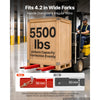 VEVOR Forklift Extensions 72 x 4.5 in, 5500 lbs Load Capacity & Bottom Lock, for Forklifts and Forklift Trucks, Heavy-Duty Industrial Steel Pallet Fork Attachments, Extended Load Handling, Red, 1 Pair