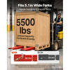 VEVOR Forklift Extensions 96 x 5.5 in, 5500 lbs Load Capacity & Bottom Lock, for Forklifts and Forklift Trucks, Heavy-Duty Industrial Steel Pallet Fork Attachments, Extended Load Handling, Red, 1 Pair