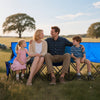 VEVOR Portable Folding Bench, 8 Seat Foldable Soccer Bench with Side Pockets and Carrying Bag, Lightweight Sideline Seating with Back Rest for Football, Baseball, Camping, Outdoor Events, Blue