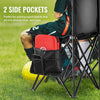 VEVOR Portable Folding Bench, 8 Seat Foldable Soccer Bench with Side Pockets and Carrying Bag, Lightweight Sideline Seating with Back Rest for Football, Baseball, Camping, Outdoor Events, Black