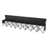 VEVOR Portable Folding Bench, 8 Seat Foldable Soccer Bench with Side Pockets and Carrying Bag, Lightweight Sideline Seating with Back Rest for Football, Baseball, Camping, Outdoor Events, Black