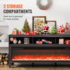 VEVOR Fireplace TV Stand - feature graphic (2 storage compartments)