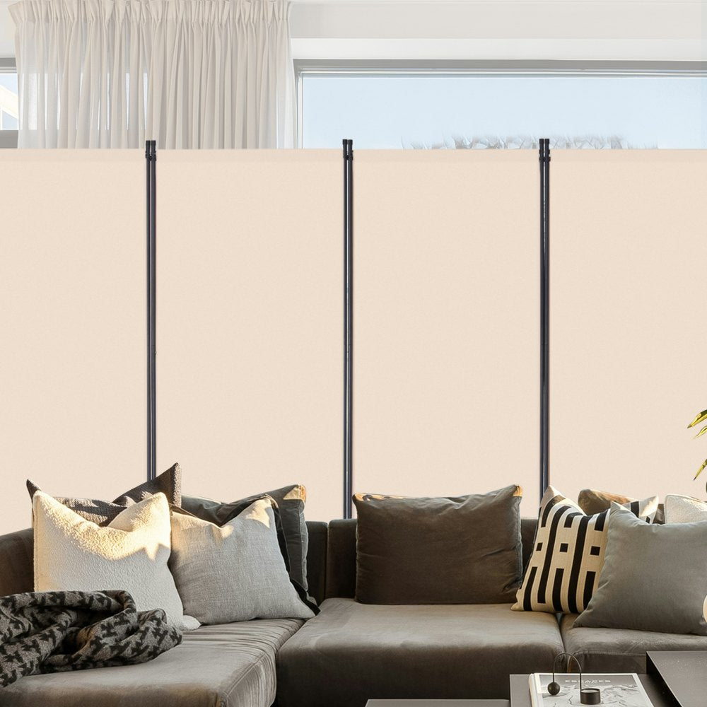VEVOR Room Divider, 4 Panel Room Divider, Folding Privacy Screen and Portable Partition Divider for Room Separation, Freestanding Room Partitions for Office, Bedroom, Study, Beige