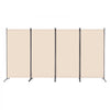 VEVOR Room Divider, 4 Panel Room Divider, Folding Privacy Screen and Portable Partition Divider for Room Separation, Freestanding Room Partitions for Office, Bedroom, Study, Beige