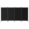 VEVOR Room Divider, 4 Panel Room Divider, Folding Privacy Screen and Portable Partition Divider for Room Separation, Freestanding Room Partitions for Office, Bedroom, Study, Black